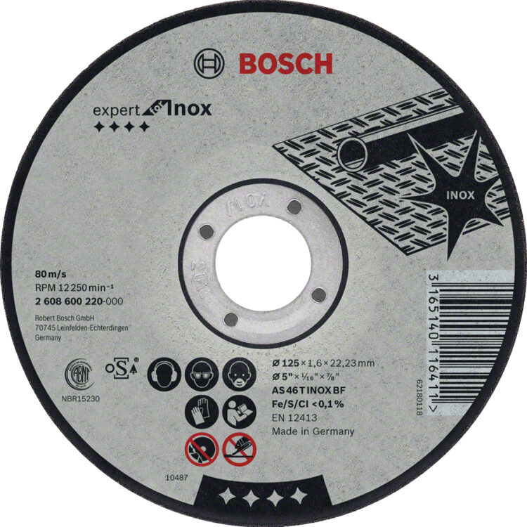 Bosch Δίσκος Κοπής Expert Inox 125x1mm 2608600549 003275